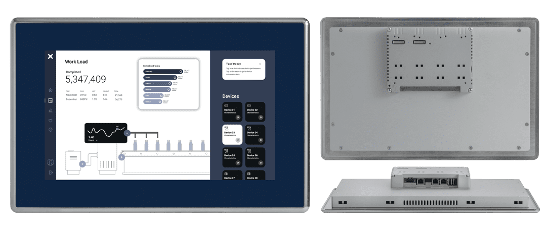 eX715MFB | 15.6” Hygienic Stainless-Steel HMI with IP69 Rating